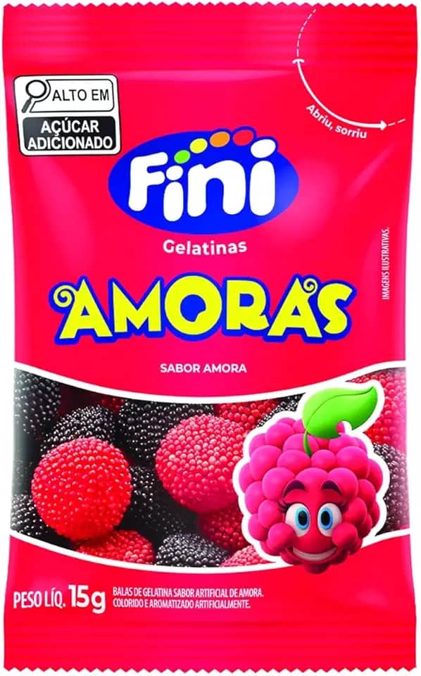 Balas De Gelatina Amoras Fini Com 12 Unidades