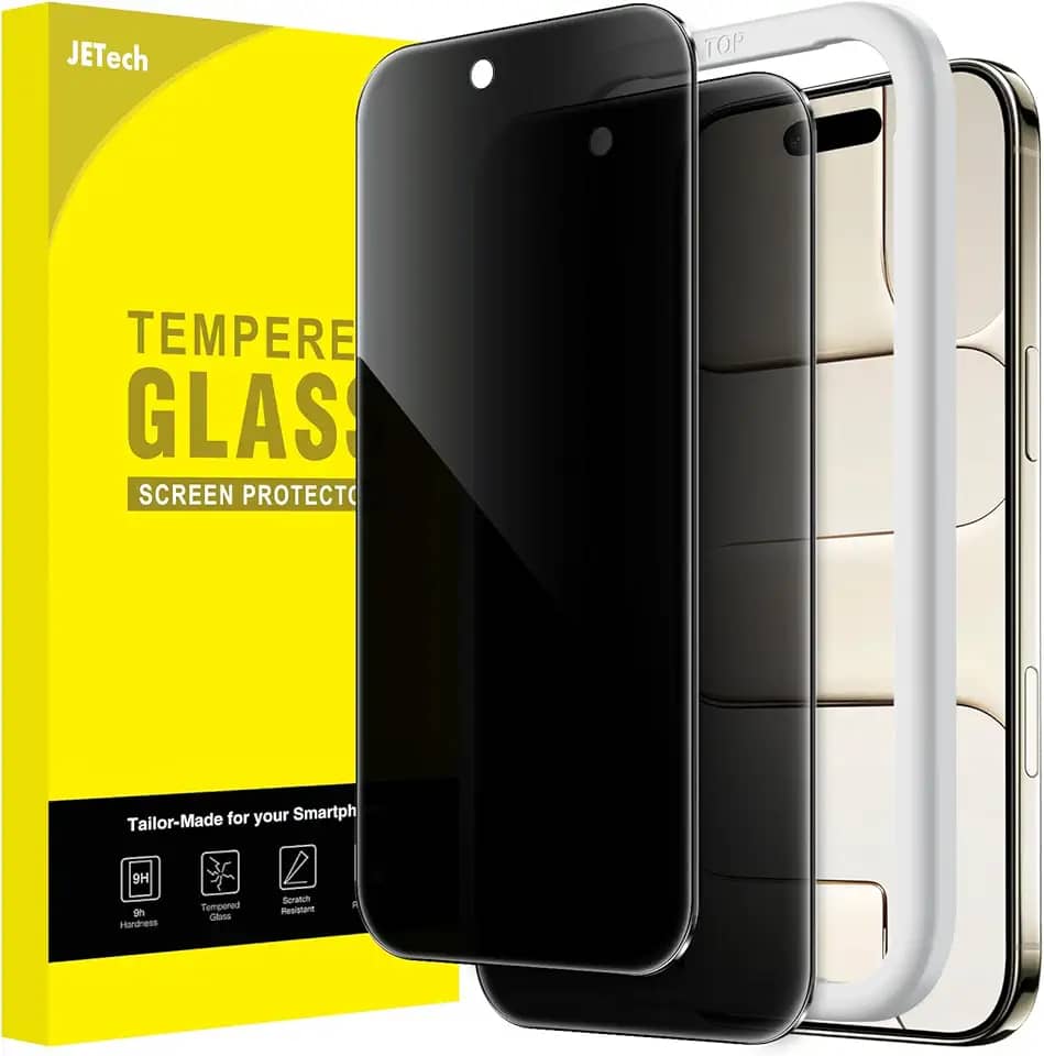 JETech Película de Vidro Temperado de Privacidade para iPhone 17 Air, Protetor de Tela Anti-Espião com Ferramenta de Instalação Rápida, Pacote com 2