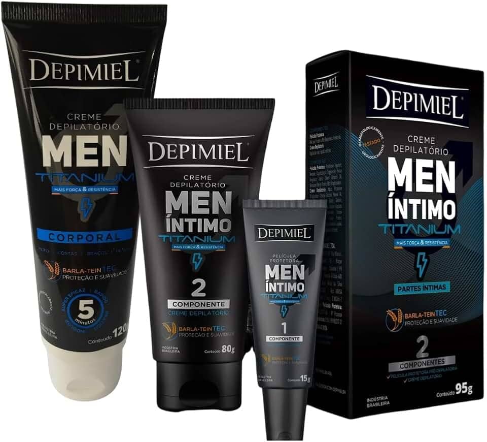 Kit Depilação Masculina Depimiel Men Intimo + Corporal