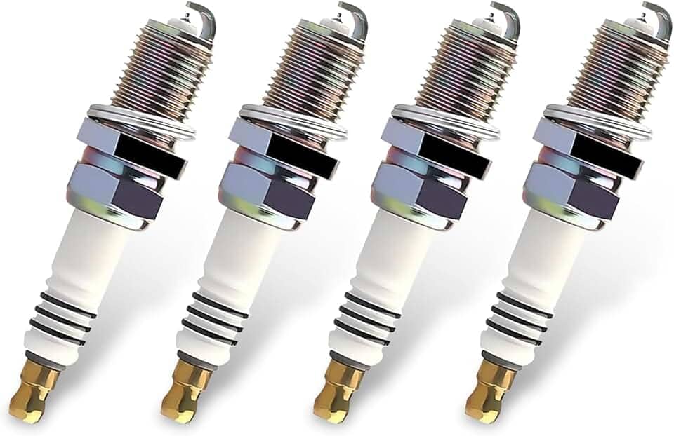 4 peças de vela de ignição para carro, motor de liga liga inicia ignição rápida para reduzir o consumo de combustível vela de ignição anti-vibração, acessórios de substituição de modificação,