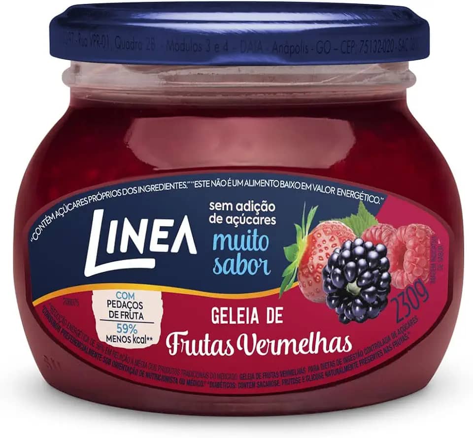 Linea Geleia de Frutas Vermelhas 230g (Sem Adição de Açúcar)