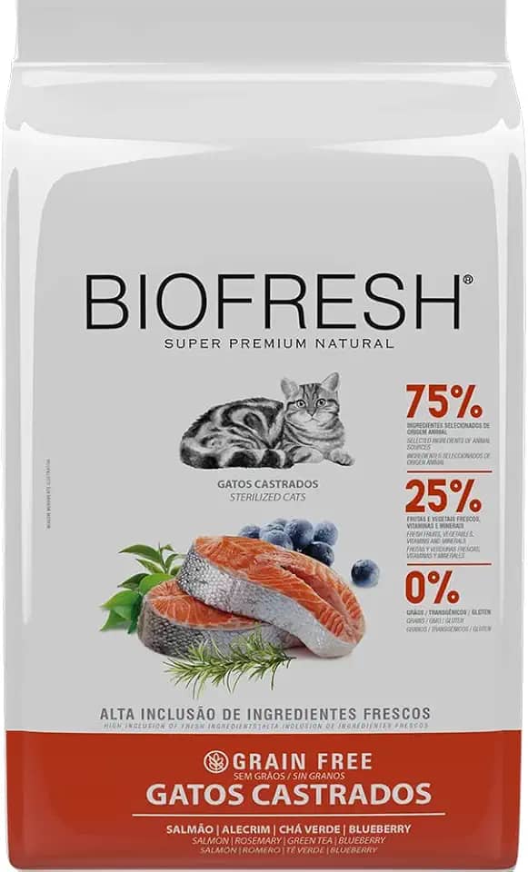 Hercosul Ração Biofresh Gatos Castrado Salmão - 7 5Kg