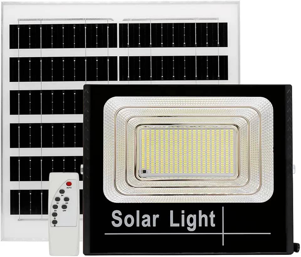 Refletor Led Holofote Placa Solar Bateria 1000w Com Placa