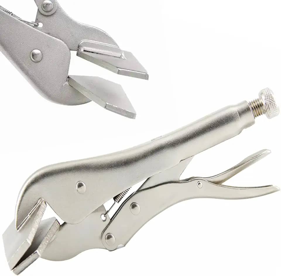 Dobrador de chapa metálica, ferramentas de chapa de travamento de 20 cm, grampos ajustáveis para torno de cabeça chata