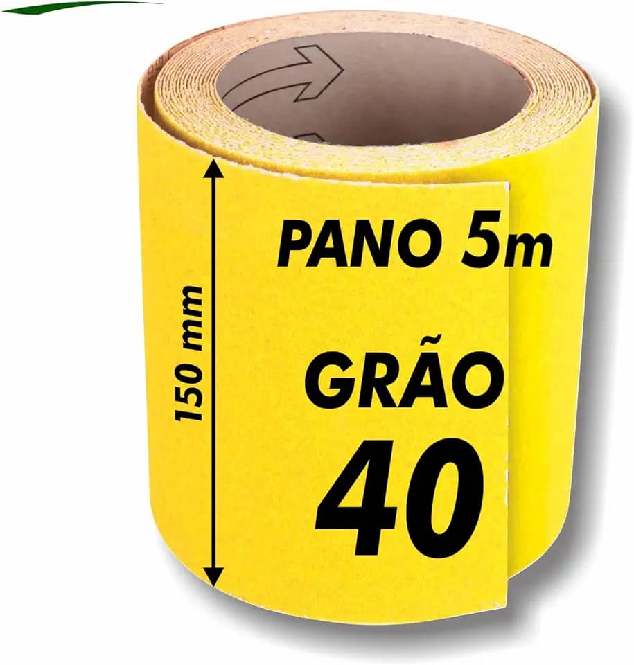 Lixa Para Madeira Pano Rolo 5m x 15cm Grãos a Escolher 36 40 50 60 80 100 120 150 180 220 (GRÃO 40)