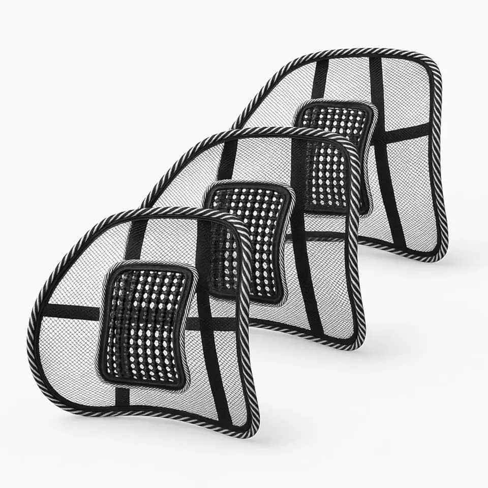 Kit 3 Encostos Lombar Supermedy Suporte Lombar Apoio para as Costas Conforto Lombar Ergonomia Alívio Dor nas Costas Postura Correta Apoio Coluna Cadeira de Escritório Encosto Premium PivaStore