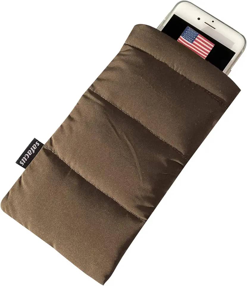 A capa térmica para celular evita o superaquecimento ao sol, bolsa de celular para acampamento evita o congelamento, prolonga a vida útil da bateria, bolsas de cobertura quente ao ar livre