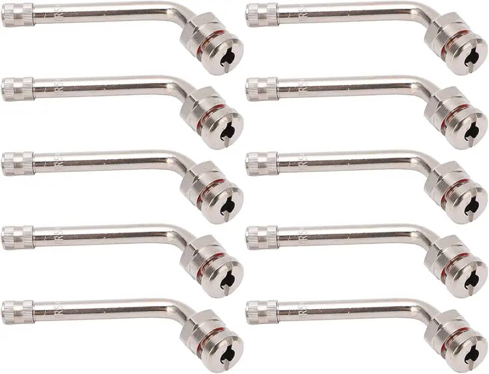 Ejoyous Haste de válvula de pneu de caminhão, 10 peças de hastes de válvula de pneu automotivo de 60 graus adequadas para rodas de alumínio Alcoa de 57 cm 62 cm, substitui OE