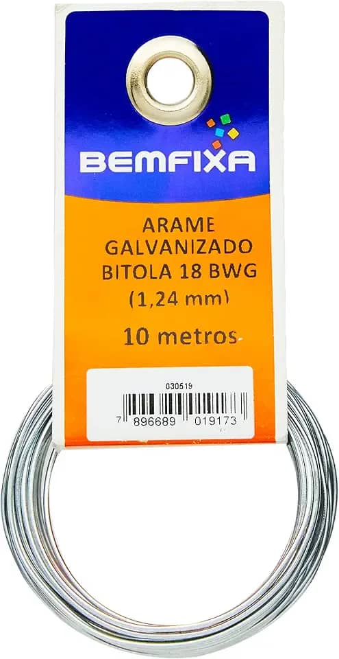 BemFixa ARAME GALVANIZ.18(1, 24MM) ROLO, CINZA