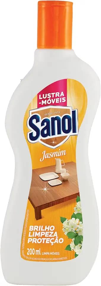 Sanol Lustra Móveis Brilho Prático Jasmim 200 Ml Laranja