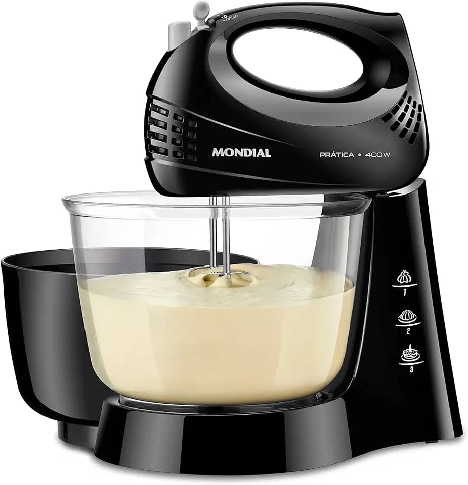Batedeira Prática Due, Mondial, Preto, 400W, 110V - B-45-B