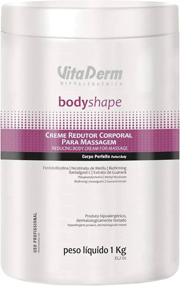 Vitaderm Creme Redutor Corporal Para Massagem Body Shape 1Kg