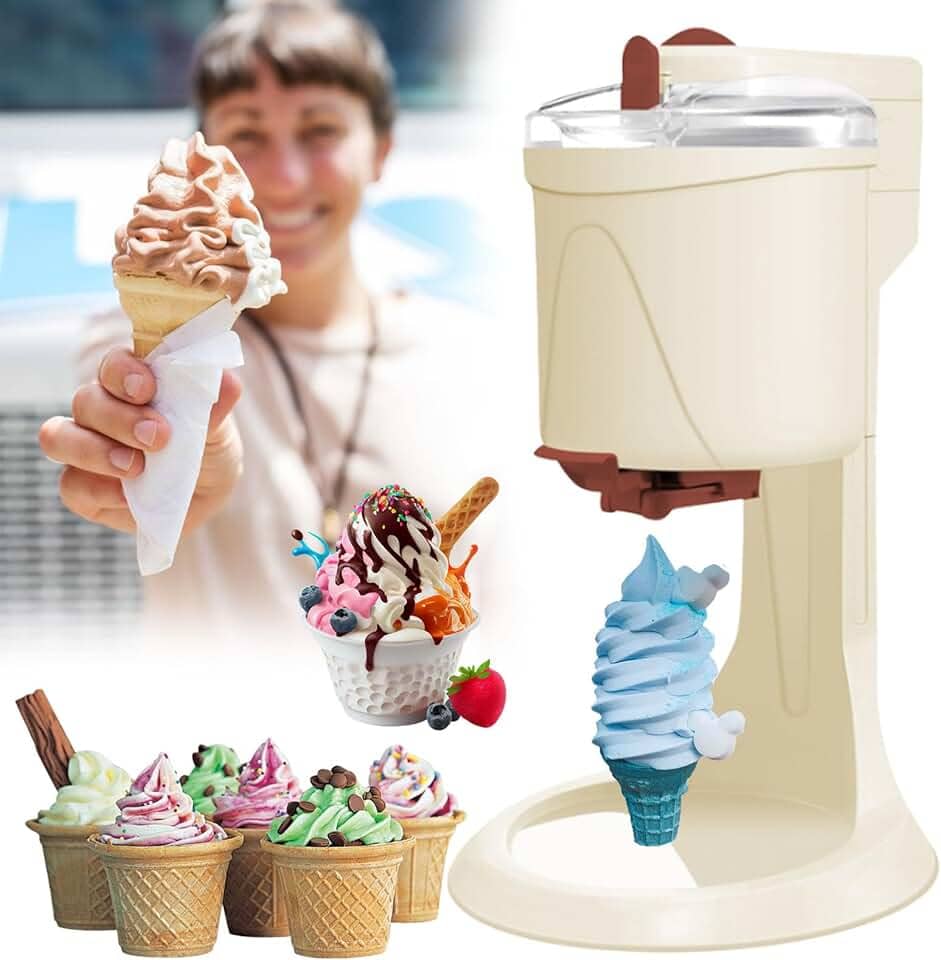 Máquina De Sorvete Expresso, 1000ml Máquina Automática Sorvete De Iogurte Caseiro DIY, Usar Basta Fazer 10 Minutos, Suficiente Para 7 a 8 Pessoas, Para Liquidificador Portátil Doméstico