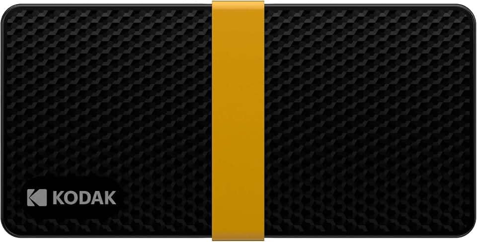 KODAK SSD portátil X200 256GB com USB-C 3.1 Gen 2 (10 Gbps)