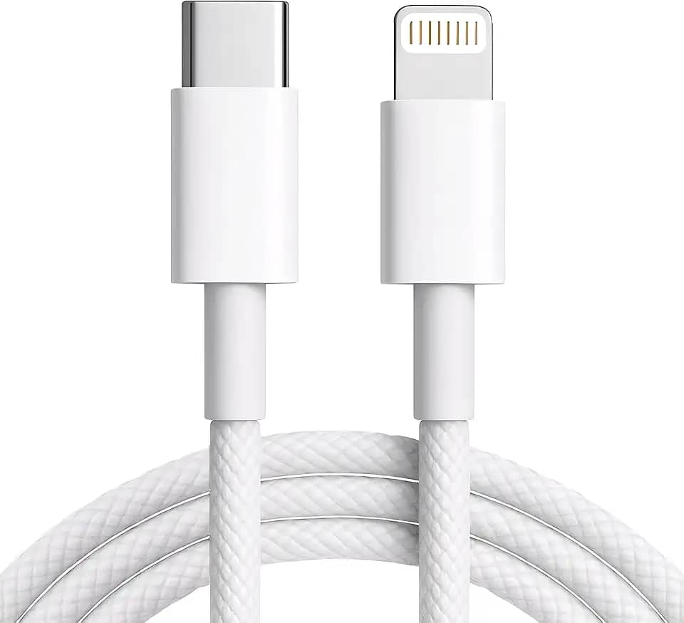 Cabo Carregador 2 Metros Lightning USB-C 30W Compatível com iPhone 14/14 Pro/Max 13/13 Pro/12/12 Pro/Max/11/11 Pro/XS/Max/XR/X/8/8 Plus Carregamento Rápido Turbo Resistente e Durável