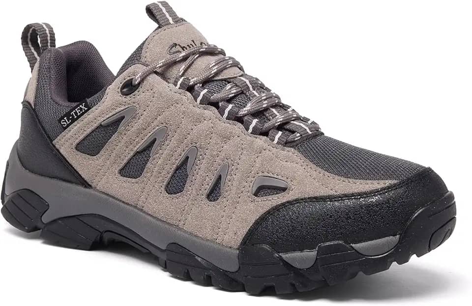 Tênis masculino à prova d'água, leve, antiderrapante, para atividades ao ar livre, cano baixo, respirável, trilhas, trilhas, tênis