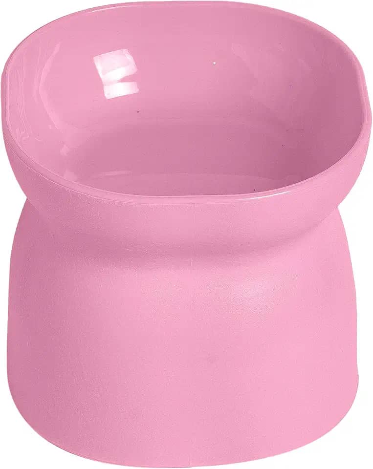 PET GAMES – Comedouro ou Bebedouro Funcional, Elevado, com Design Elegante e Qualidade Premium para Gatos – ErgonoCat Rosa