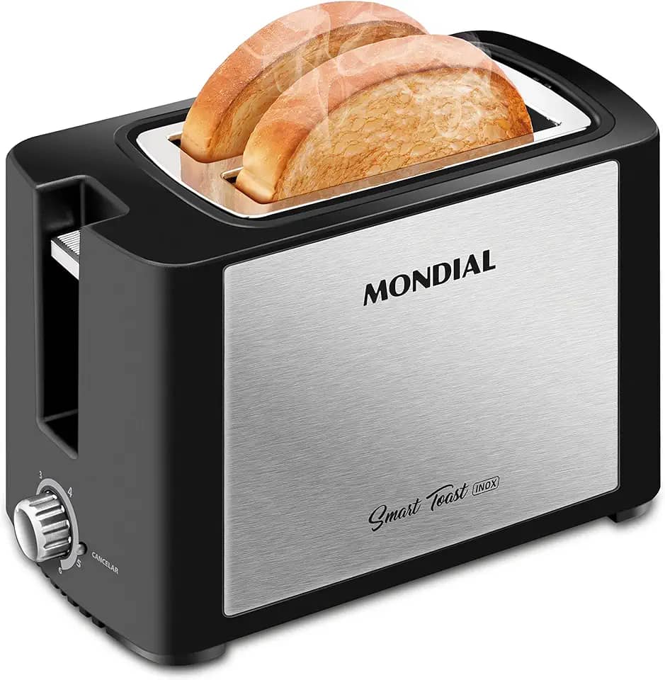 Tostador de Pães Smart Toast, Mondial, Preto/Inox, 800W, 110V - T-13