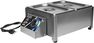 Derretedeira de Chocolate 2 Cubas 5 Kgs 220V Com Tampa Inox