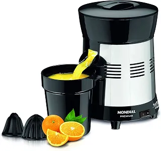 MONDIAL Extrator de Sucos Turbo Premium Preto/Inox, 250W, Bivolt - E-10